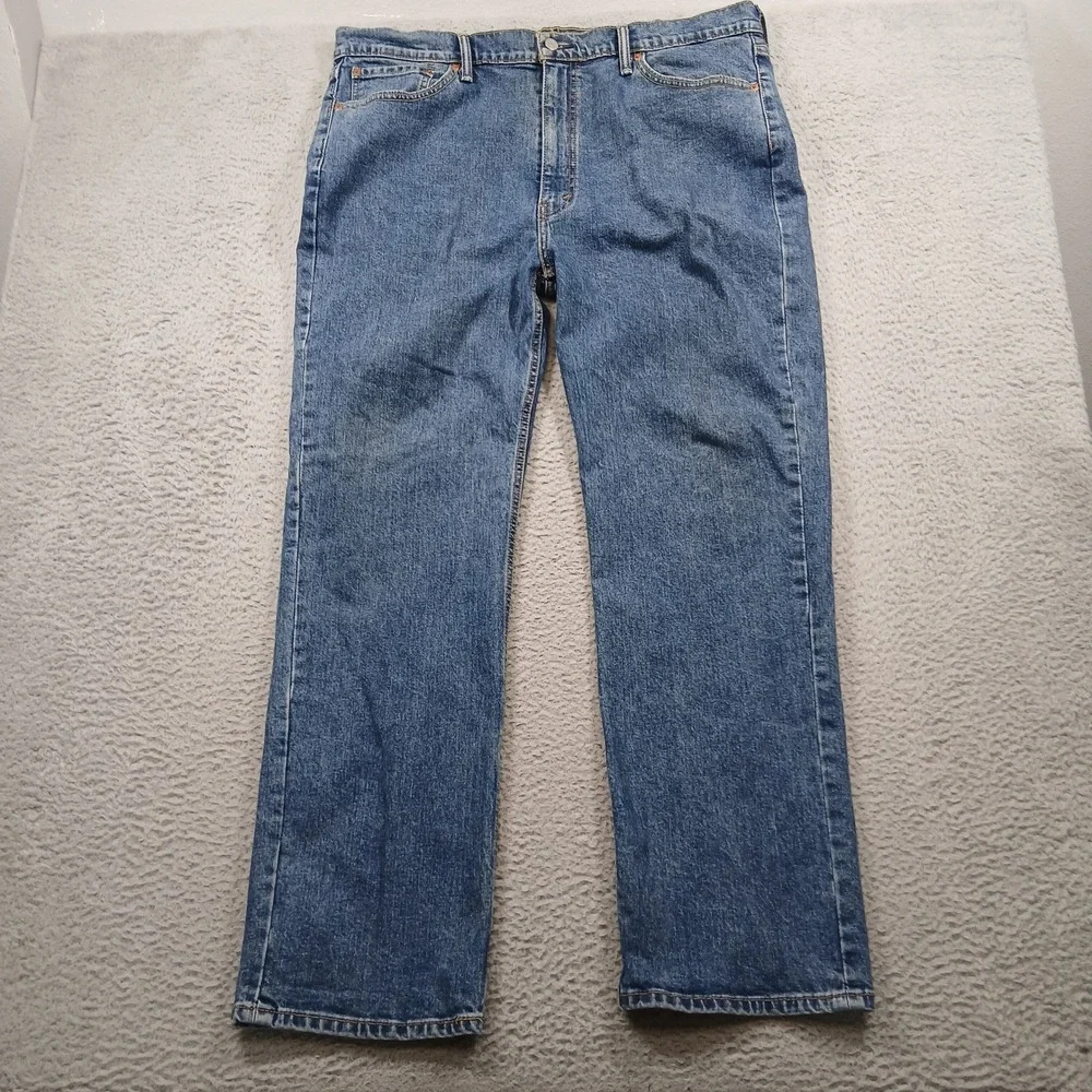 Levi's 514 Straight Fit Jeans Mens 42x32 Medium Wash Blue Denim Classic‎
